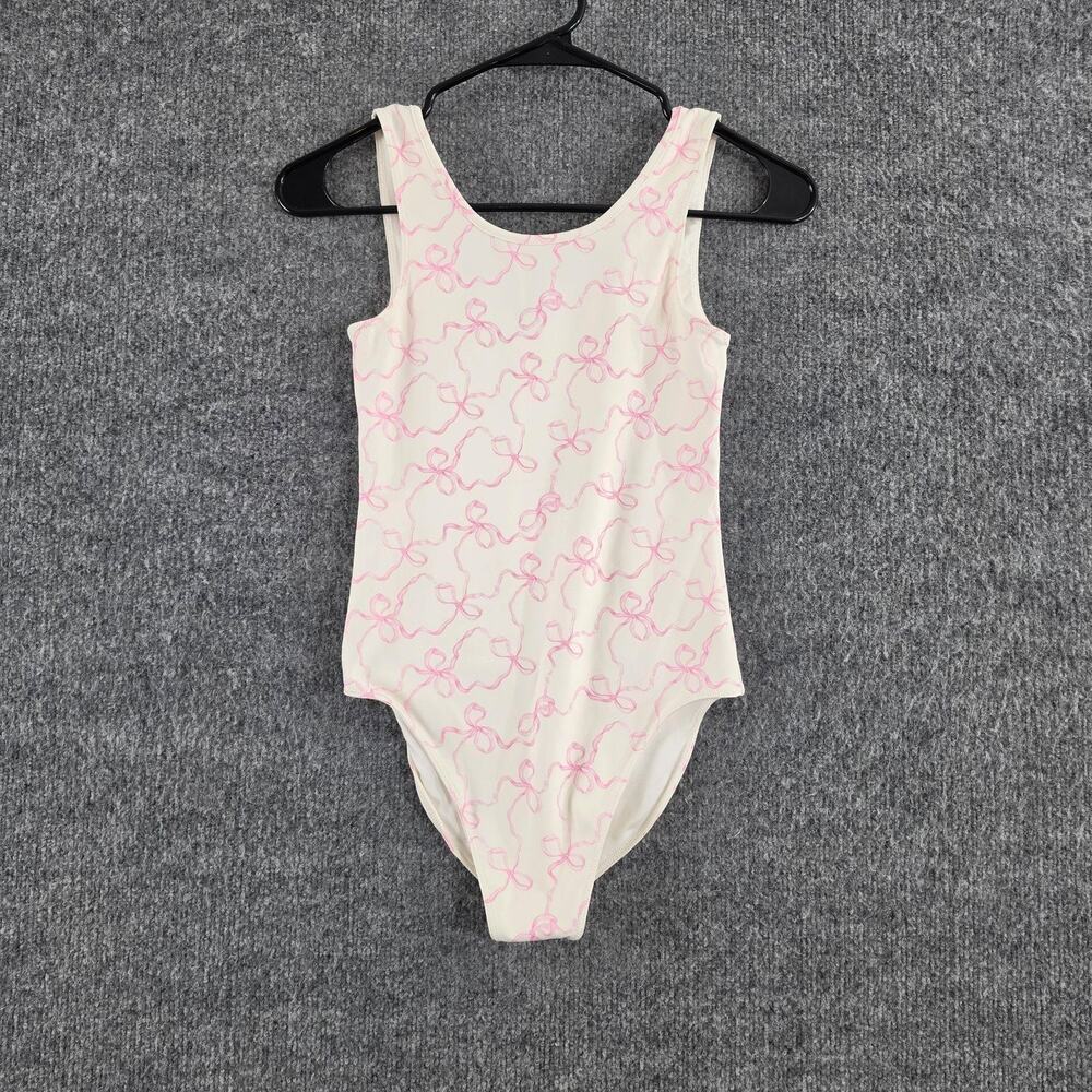 LoveShackFancy Swimsuit Girls 12Y Aldora One Piece Pink Bow Vacation Beach Pool